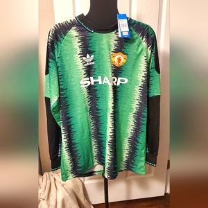 NWT Adidas Manchester United 1990 Goal Keeper Jersey XL Soccer Futbol
